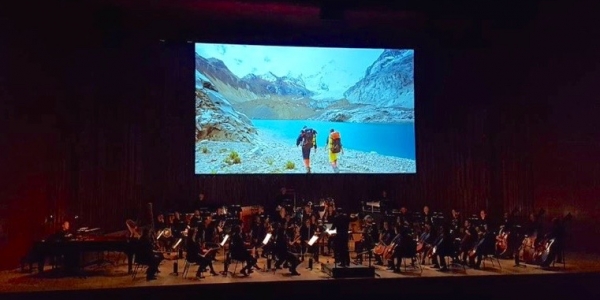 Touching The Void performed with live orchestra at the Barbican, London